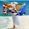 Ultra-Soft Beach Towel with Sonic Theme,Ideal for Pool - Camping, Diving - Perfect Travel Essential, Vibrant Beach Towel.