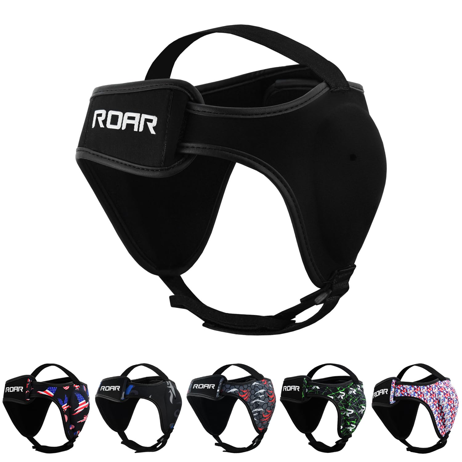 

Roar BJJ Headgear MMA Grappling Ear Guards Fighting Sparring Helmet (Black)