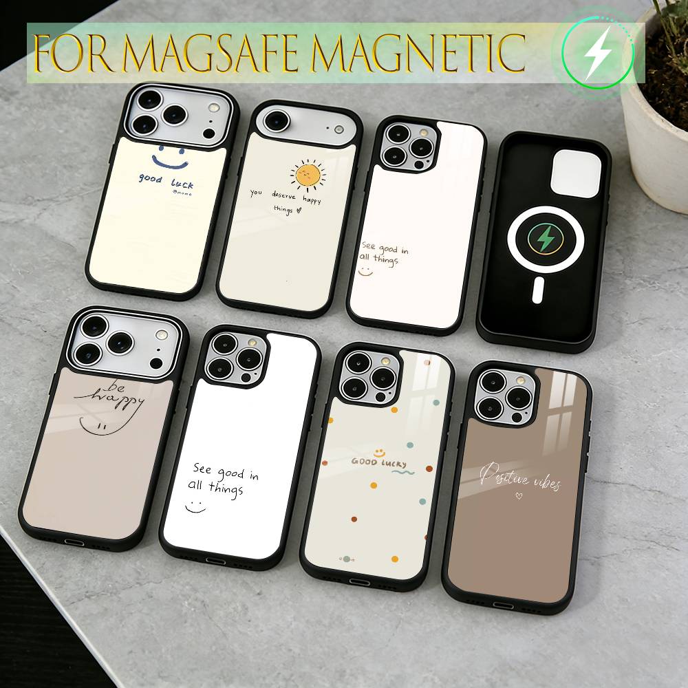Minimalist Phone Case For iPhone17,16,15,14,13,12,11 Plus,Pro Magnetic with Magsafe Wireless Charging