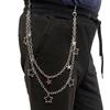 New Pop Punk Hollow Metal Pentagram Waist Chain Women's Retro Star Multi-layer Pants Chain