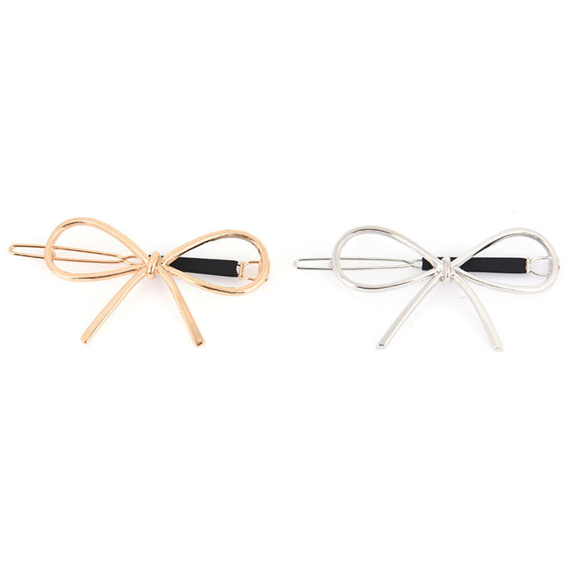 New Vintage Hairpins Metal Bow Knot Hair Barrettes Girls Women Hair Accessories