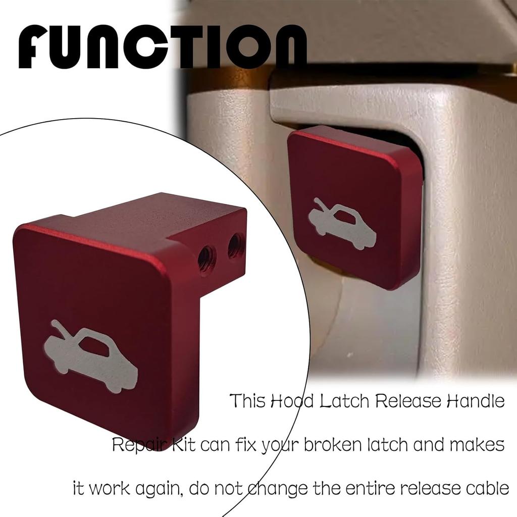 Hood Latch Release Implement, Hood Cover Lock Switch, Compatible with 1996-2011 Honda Civic, 2003-2011 Element, 2006-2014 Ridgeline, 1997-2006 CR-V