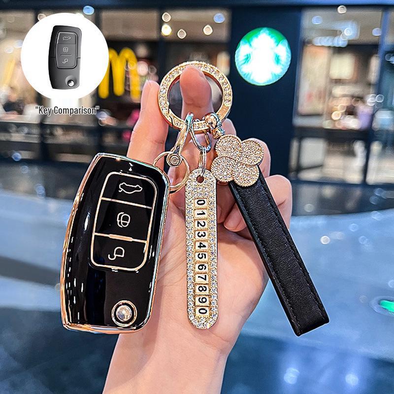 Ford 09-13 Classic Focus Fiesta Key Case, 16/18 EcoSport Old Model Key Bag