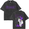 Anime Gachiakuta Riyo Vintage Washed T Shirts Men Women Manga Retro Oversized Short Sleeve Tshirt Male Fashion Trend Streetwear
