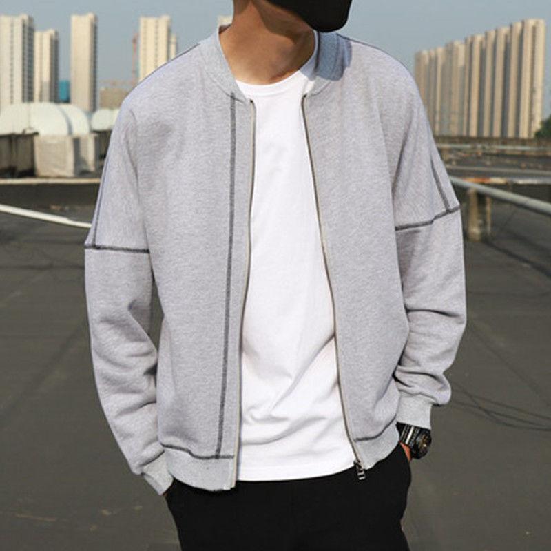 

Весенняя и осенняя куртка мужская модная универсальная красивая свободная бейсбольная форма свитер мужская модная куртка с длинным рукавом в корейском стиле 2XL