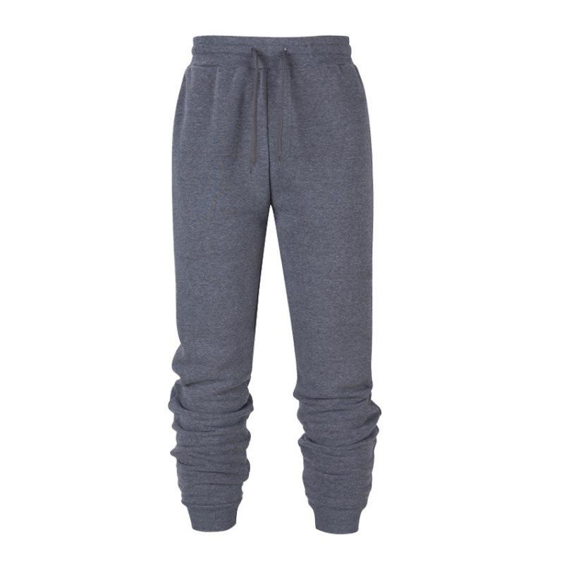 Men's Casual Solid Color Sweatpants - Autumn/Winter 2022 Loose Fit with Cuffed Legs