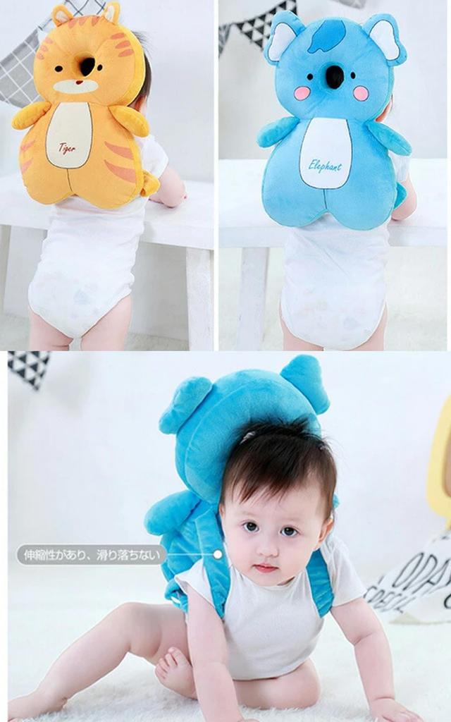 Baby Backpack for Baby Back Anti-Fall Pad, Impact-Resistant (Ladybug)