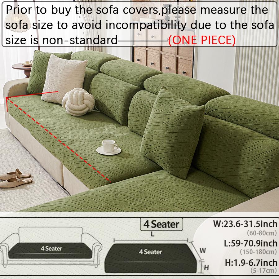 Jacquard Sofa Seat Cushion Cover Thicken Sofa Cover Sofa Slipcover Stretch Sofa Cover Pets Kid Furniture Protector For Home