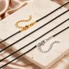 Simple Black Wax Rope Chain Necklace Stainless Steel Clasp Waterproof Braided Leather Chain Choker Trendy Jewelry for Women