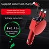 Retractable Charging Cable For Car Multi Port 3 In1 Fast Charging Car Charger Adapter Multi Charging Cord Type-C Cable For 12V