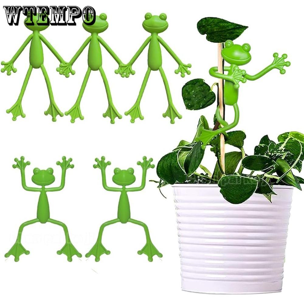 10pcs Frog Plant Stand Frog Plant Holder Flower Pot Hugger Plant Climbing Fixture Clips Cute & Stable Support Make Your Plants Stand More Upright