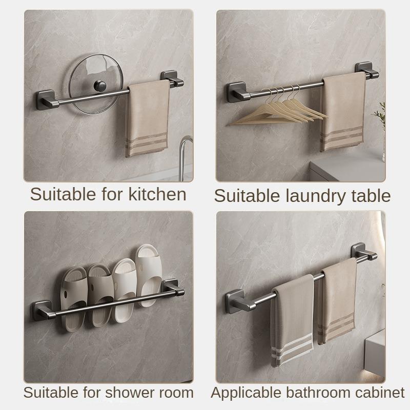 Koupelnový věšák na ručníky Nerezový věšák na ručníky Stojan na pantofle Věšák na ručníky bez vrtání Koupelnová police Organizér Kuchyňské úložné regály