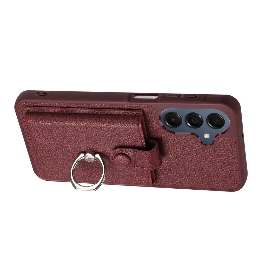 Pouzdro pro Samsung Galaxy A17 5G/A26 5G s kruhovým stojánkem, typ kresby, sloty na karty, kožený zadní kryt