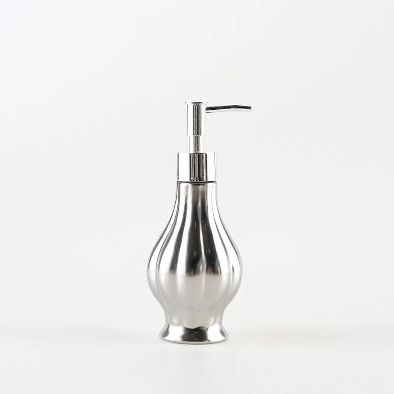 Silver plated ceramic dispensing bottle shampoo hand sanitizer shower gel replacement bottle soap dispenser dispenser