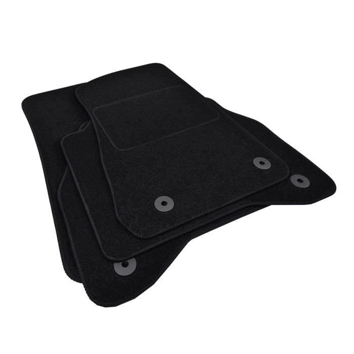 Tapis de sol - Jeep - Gladiator - Velours noir - 4 pièces - Ajustement précis