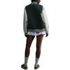 Nike Color Block Single-Breasted Loose Long Sleeve Jacket Women jackets Green FN3672-338