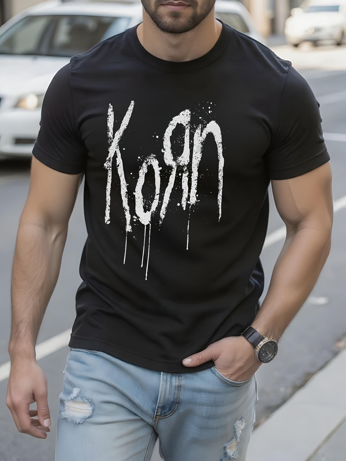 KORN Rock Band Graphic Tshirt Graphic Tshirt - Bold White... M