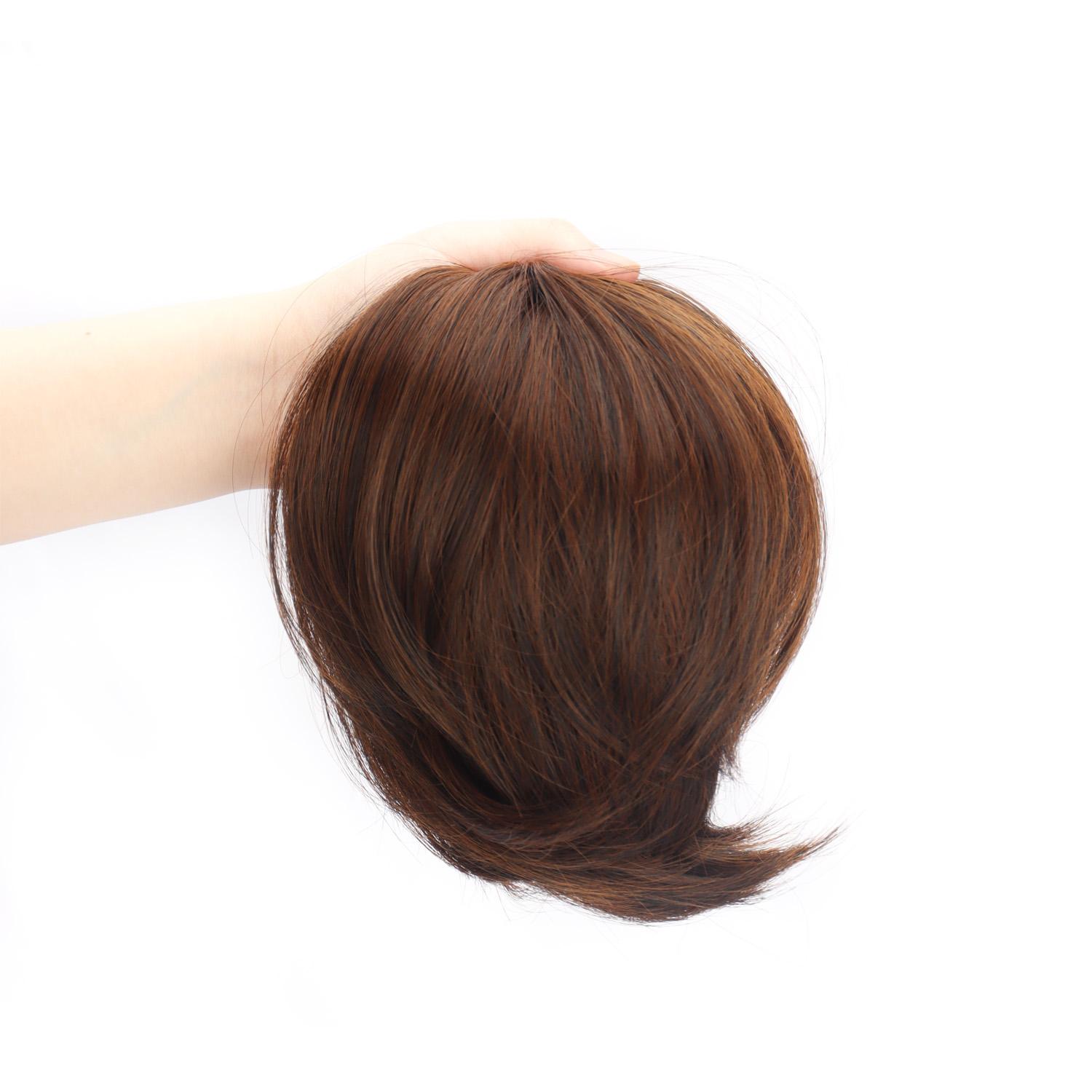 

MISS WIG Конский хвост с эластичными резинками для волос Короткие накладные хвосты Синтетические накладные волосы Элегантные аксессуары для ежедневного использования 20cm