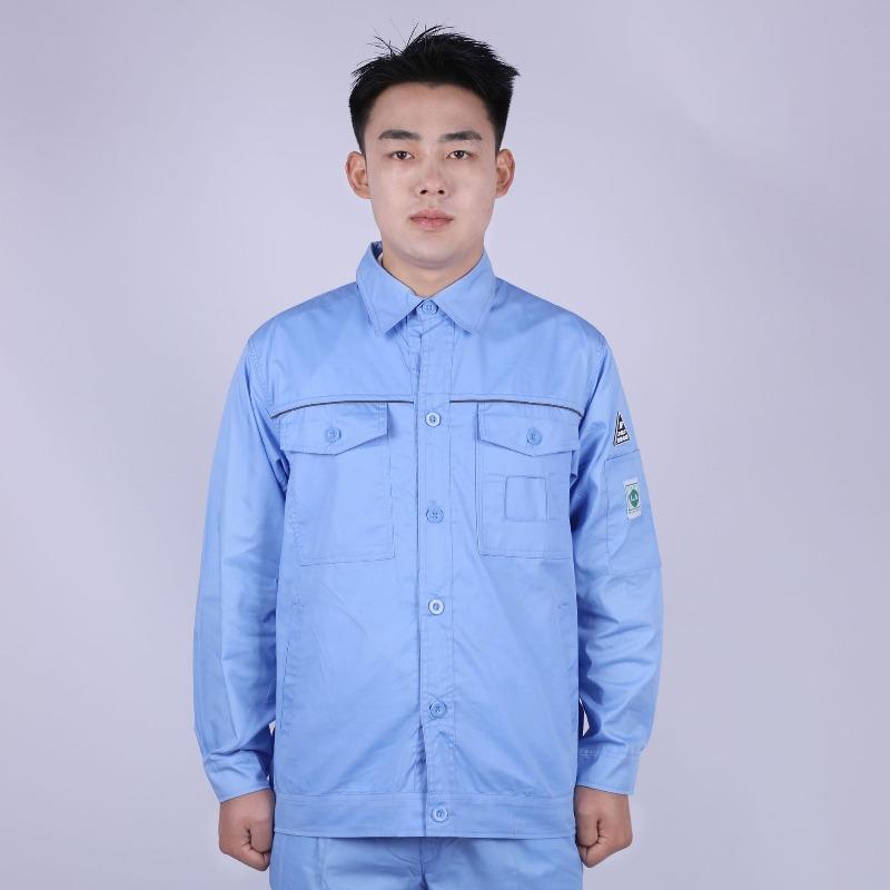 Spring Anti-static Overalls Suit Men's Long-sleeved Thin Tooling Jacket and Trousers 2-piece Suit