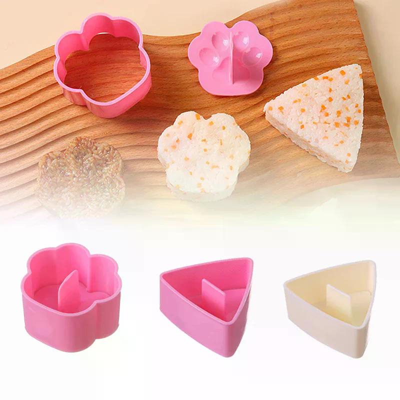 Onigiri Mould Japanese Sushi Lunch Bento Rice Mold Non Stick Rice Mould For Kid Portable Rice Ball Maker Kitchen Gadgets