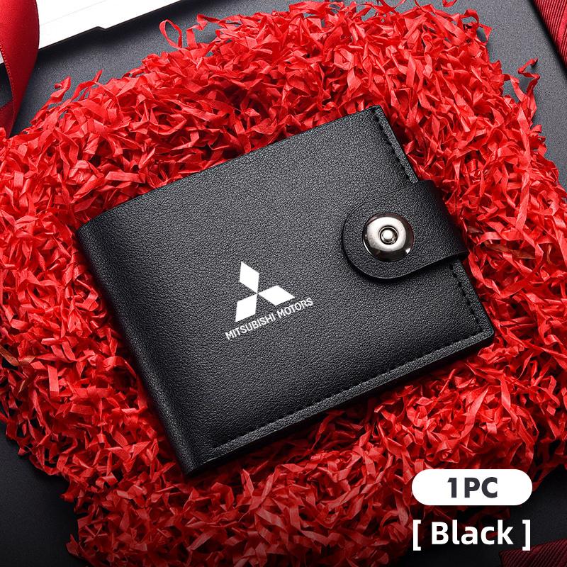 

Retro Casual Men Wallets Small Card Holder Clutch For Mitsubishi Outlander Lancer L200 ASX Pajero Grandis Eclipse