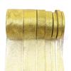 25Yards Satin Ribbons 0.6-5cm Glitter Gold Silver Ribbon For Wedding Party Home Decoration DIY Crafts Gift Packaging Supplies