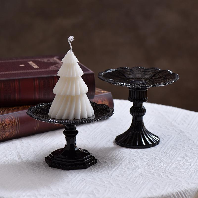 Luxshiny 1pc Elegant Crystal Glass Fruit Plate High Base Dessert Tray for Snacks Stylish Household Storage for Parties Weddings and Daily Use