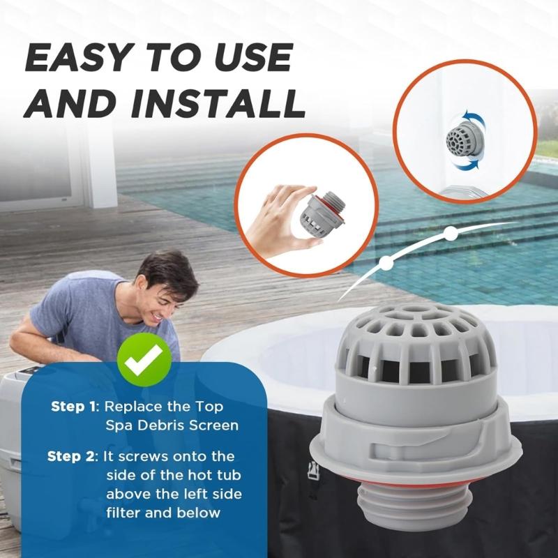 Hot Tub Debris Filter Replacement Heavy Duty Spa Top Cover Spa Maintenance Inflatable Spa Accessories for P05346