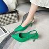 Women's Shoes High-heeled Sandals Bag Head Empty Rear Strap New Shallow Pointed Single Shoes Stiletto High Heels Women