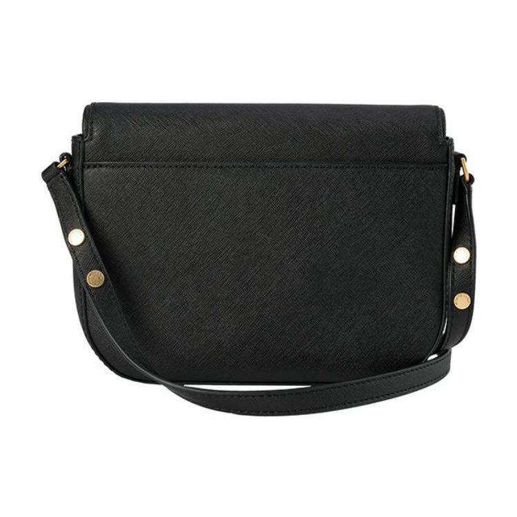 Tory Burch Emerson Metal Logo Adjustable Strap Leather Crossbody Shoulder Bag Women Bags Black 134839-001
