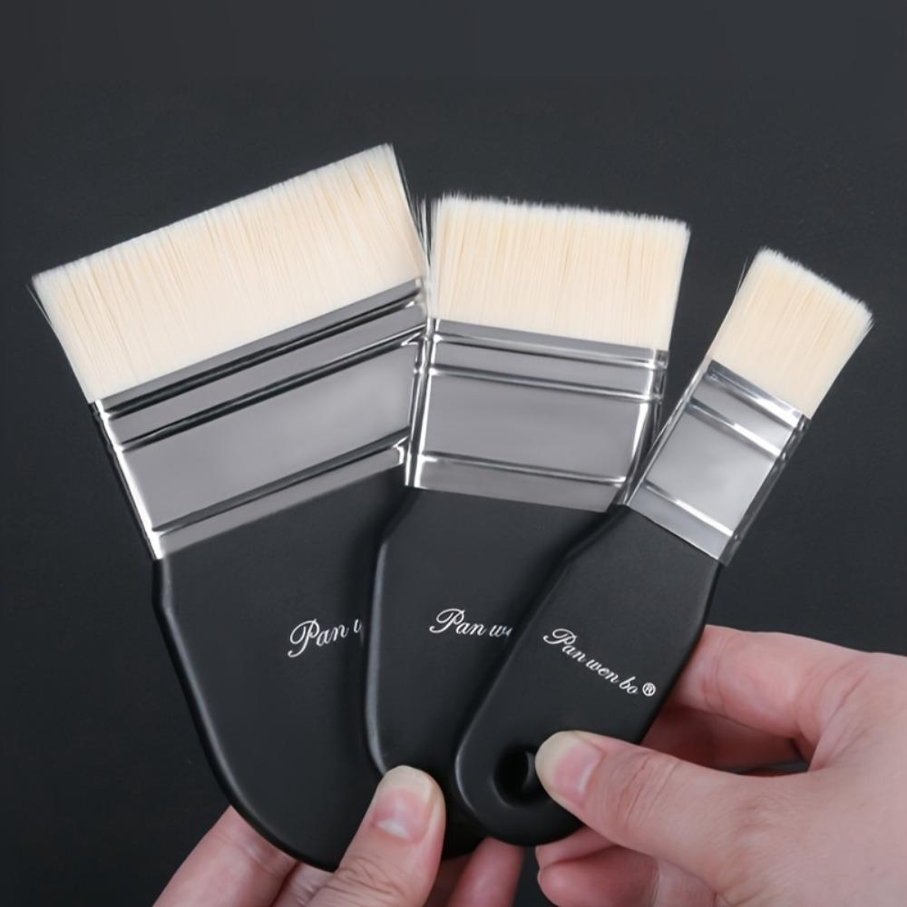 3pcs/set Lightweight Nylon Paint Brush Soft Hair Wall Painting Art Supplies  Stationery