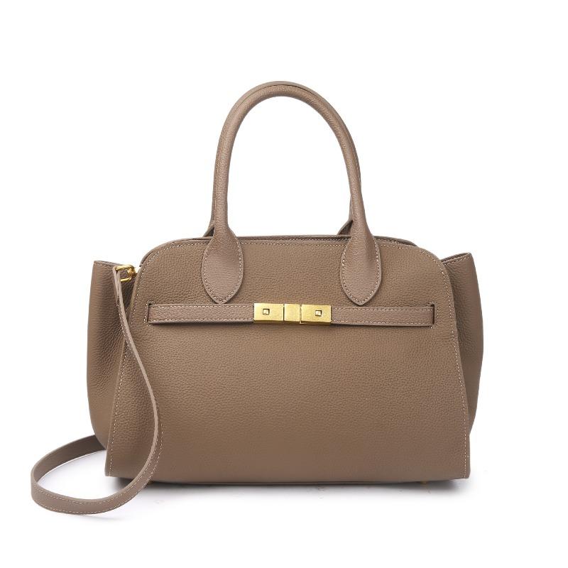 Light luxury leather women s new fashion platinum bag first layer cowhide large-capacity commuting versatile handbag bag