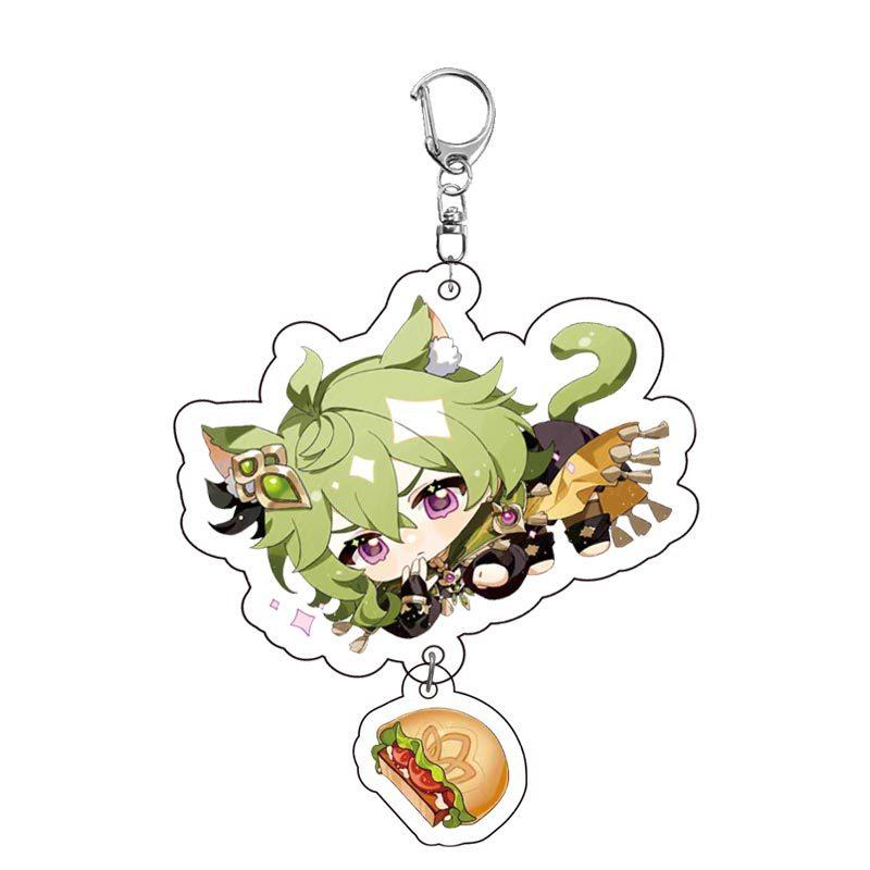 Game Keychains Acrylic Figure School Bag Keychian Holder Key Ring For Children Girl Men Accessories