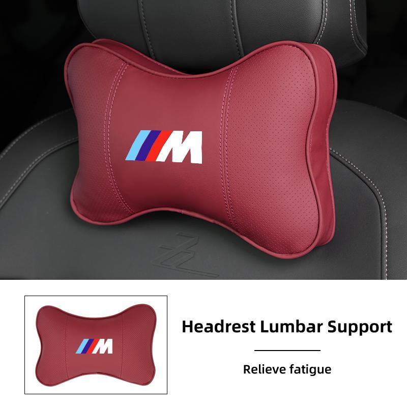 2025 Hot Car Seat Lumbar Neck Pillow Headrest Cushion Waist Interior For BMW X1 X2 X3 X4 X5 X6 X7 G20 G30 6GT E46 E90 E60 F10 E3