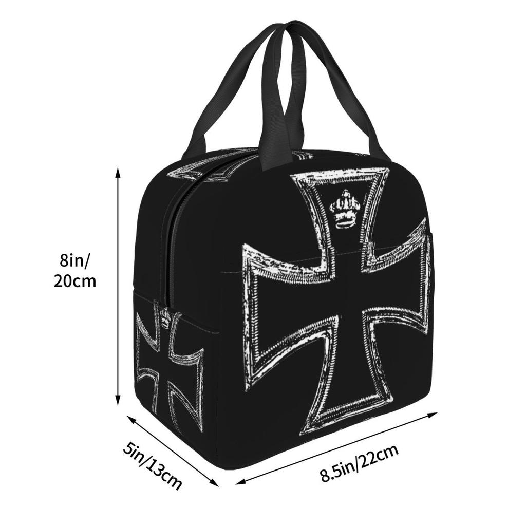West Coast Iron Cross Choppers Insulated Lunch Bag for Women Children Portable Food Boxes Thermal Lunch Box Tote