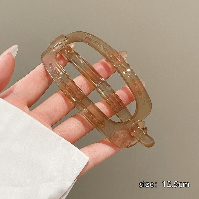 

Элегантные Простые Овальные Полые Заколки для Волос Корейские Зажимы для Густых Волос Заколки Шпильки для Женщин Аксессуары для Волос Головной Убор для Девочек Подарки хаки