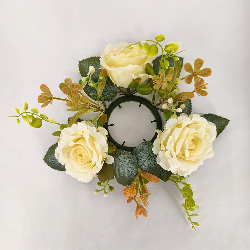 Artificial Rose Candlestick Wreath Garland Wedding Ball Decorations Ornament Party Supplies