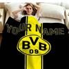 1PC Borussia Custom Name Patterned Flannel Blanket Suitable For All Seasons for Home Decor Warmth and Comfort Gifts Holiday Present