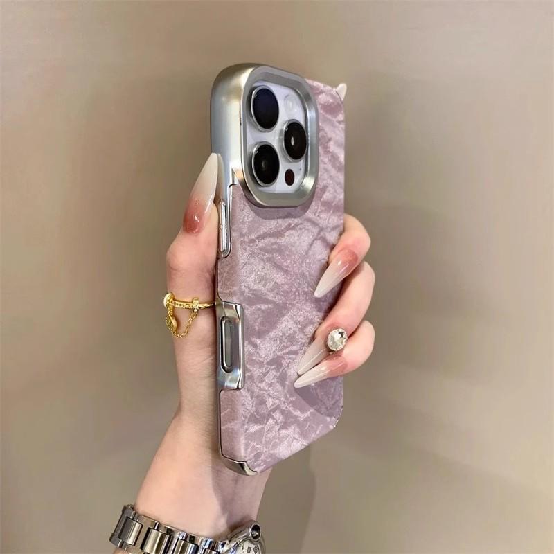 Applicable To IPhone16PRO Velvet Snow Mountain Pattern Mobile Phone Case Apple 15 Creative High End 14 Drop Protection Case