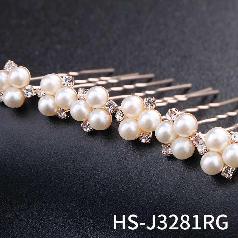 Handgefertigter Braut-Haarkamm mit Perlen, Strass und Blumen mit Blättern