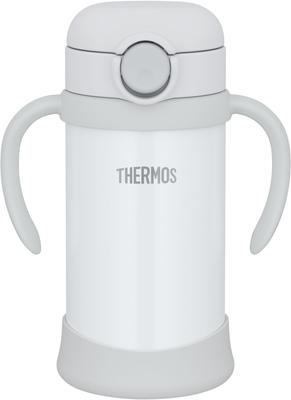 Thermos Vacuum Flask Baby Straw Mouth and Gasket For Cold Storage GY Mug, Integrated, 350ml, Gray, Only, FJT-350