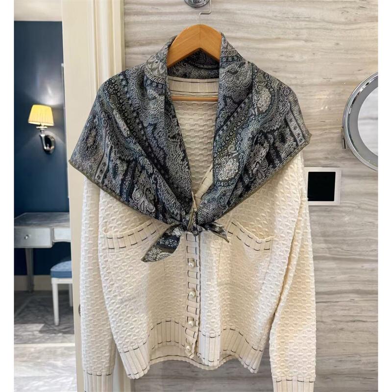 NINA SOLOR Wool & Cashmere Blend Square Scarf