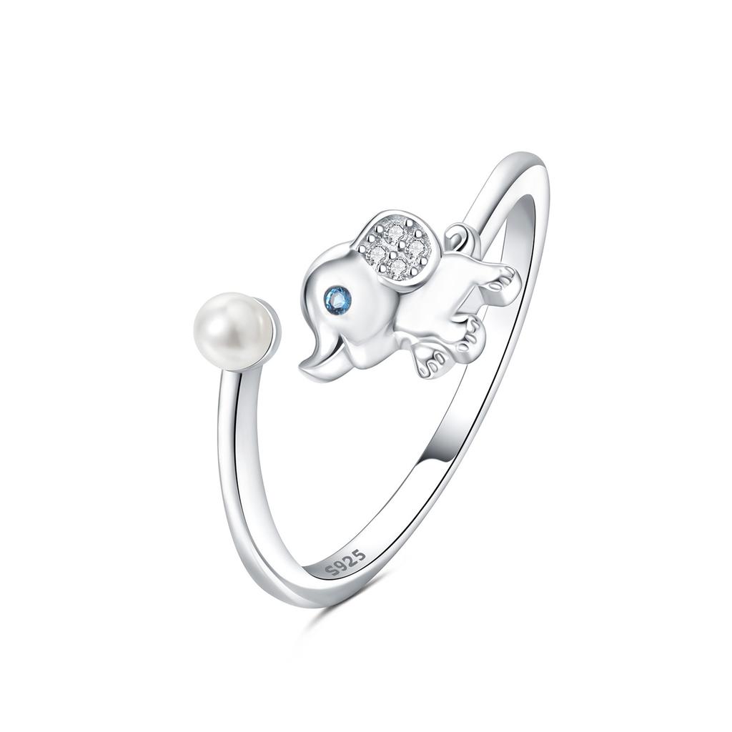 925 Sterling Silver Rabbits Pandas Animals Opening Rings for Women Adjustable Finger Ring Girl Personality Jewelry Party Gifts 2025