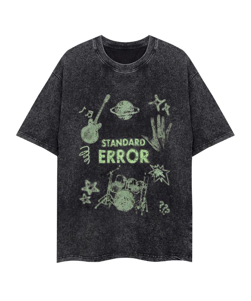 STANDARDERROR 87-Stan258 Sound Wave Pigment Short Sleeve T-Shirt (4 Colors)