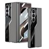 Luxury Plating PU Leather Case for Samsung Galaxy Z Fold 8 Ultra Outer Screen Glass Plastic Hard Cover for Galaxy Z Fold7 Case