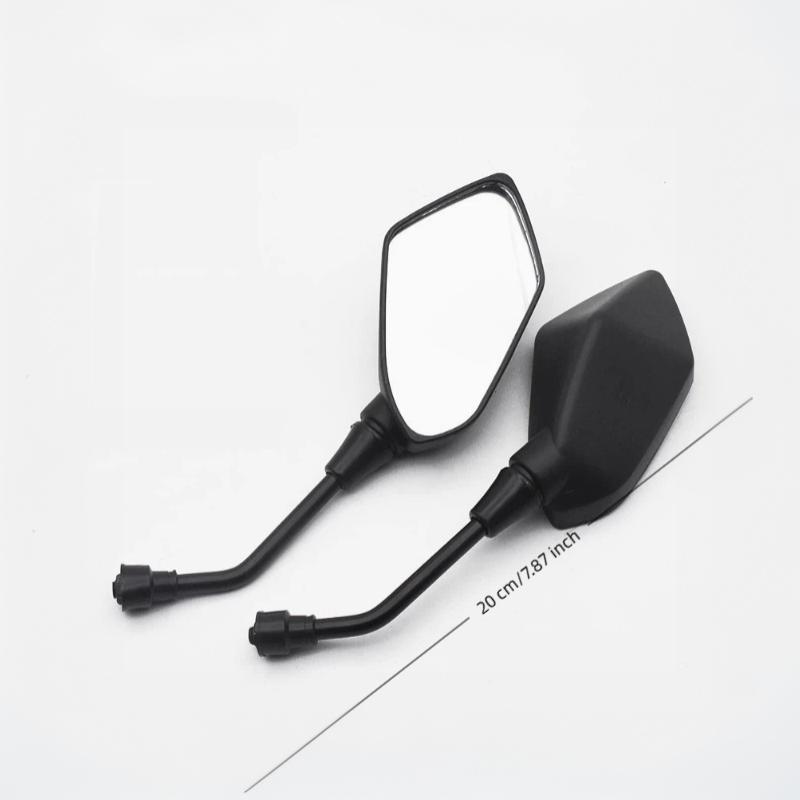 Universal Motorcycle Handlebar Mirrors 1 Pair 8/10mm 22mm Wide Angle Waterproof Fit for E-Bike Scooter Moped