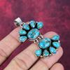 Blue Copper Turquoise Handmade Gemstone Jewelry, 925 Solid Sterling Silver Pendant Antique Jewelry