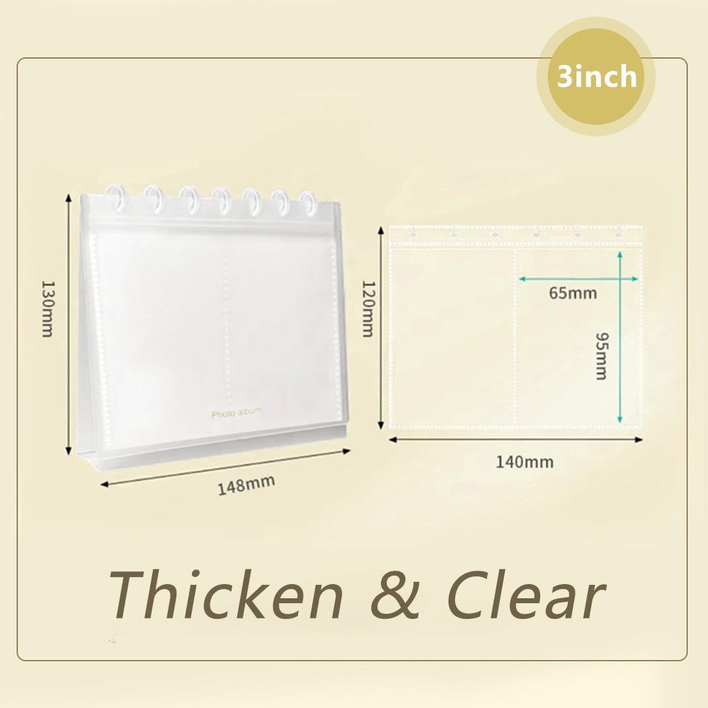 Simple PP Photo Album Clear 3/4/5/6 Inch Photo Card Binder Loose Leaf Design Mushroom Hole Photocard Holder DIY Photo Album