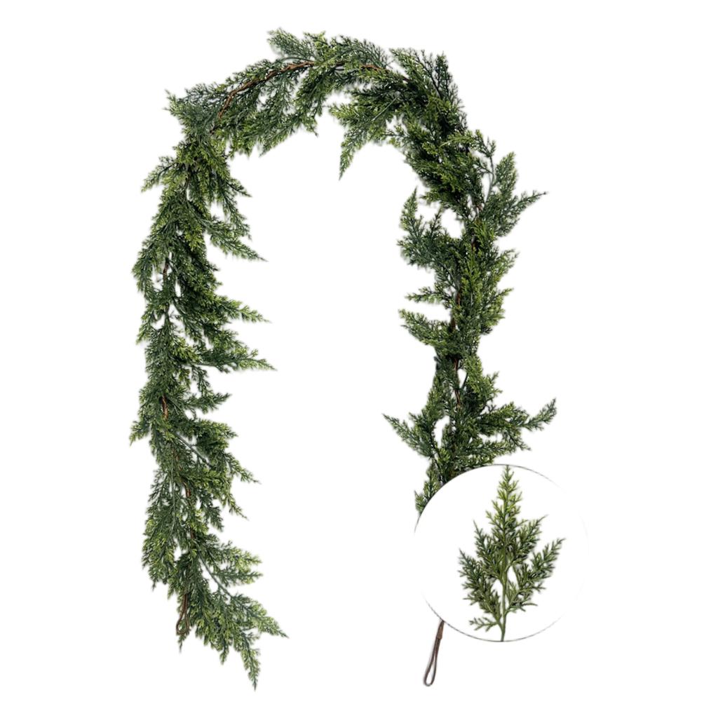 Artificial Simulation Christmas Leaf Cane Soft Feel Needle Vine Door Head Decoration Wall Hanging