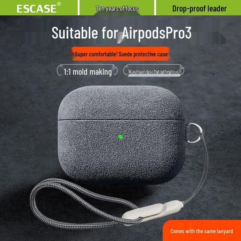 ESCASE Microfiber Suede Protective Case for AirPods Pro (3rd Gen)